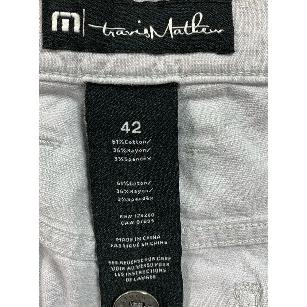 Travis Mathew Golf Pants Mens 40x30 Gray Trifecta 2.0 Performance 4-Way‎ Stretch